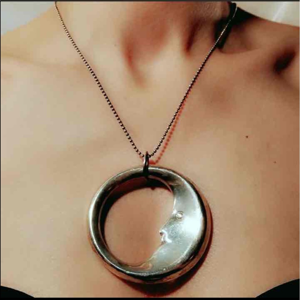 Tiffany& Co Sterling The Man in the Moon pendant